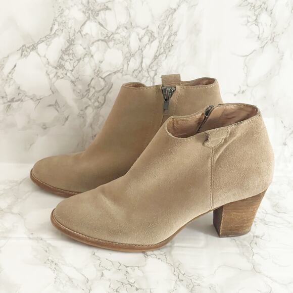MADEWELL The Billie Bootie Suede Boots Tan 6.5 - Picture 3 of 10